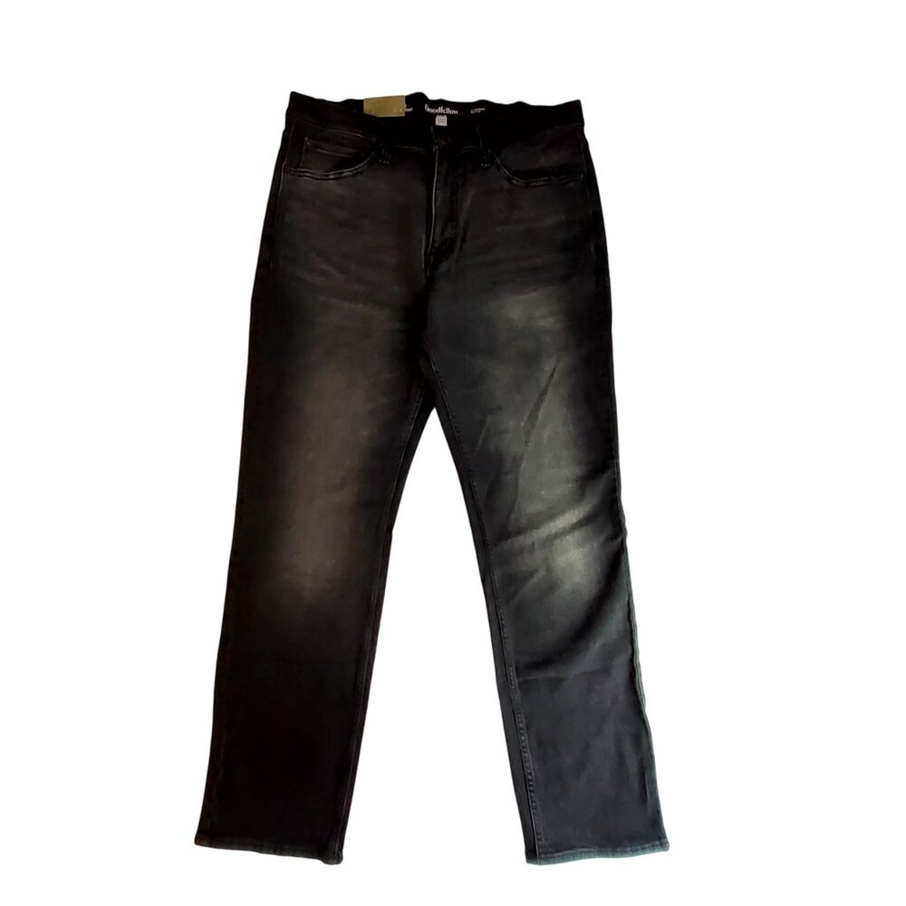 Goodfellow & Co Straight Fit Black Denim Jeans W36 L32 Straight fitfive-pocket